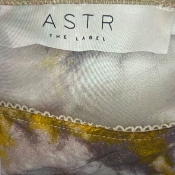New ASTR Tie Dye Lemon Pink Midi Skirt - Picture 2 of 5